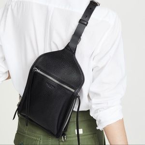 Rag & Bone Elliott Sling Bag in Black Leather